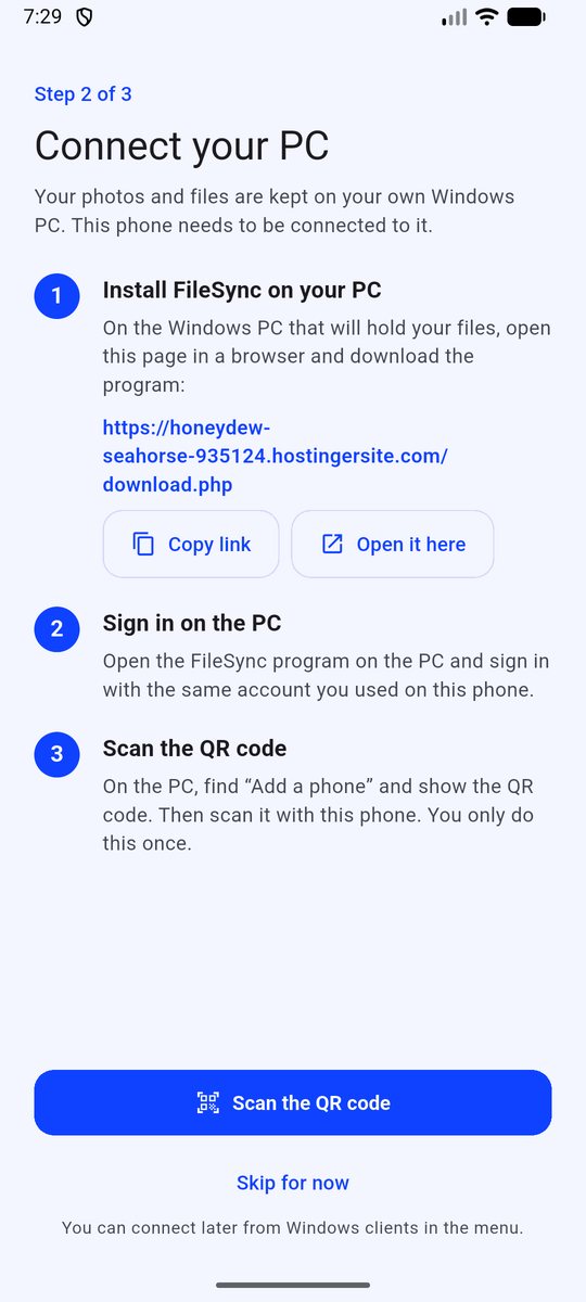 Scan one code and you are connected